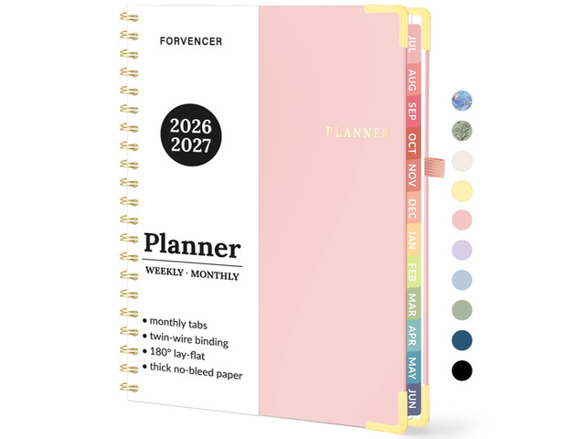 Academic Planner 2026-2027, Weekly & Monthly Hardcover Planner A4 Calendar Planner July 2026-June 2027, 8.5' X 11' Daily Agenda, School Office...
