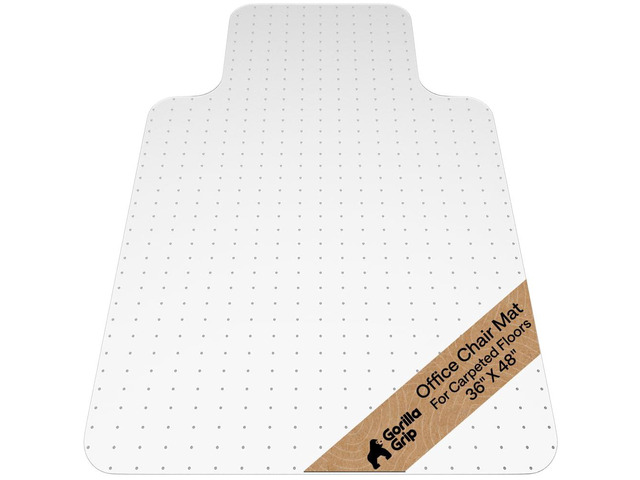 Office Chair Mat for Carpet Floors, Heavy Duty 36x48 Clear Lip Easy Glide Slip Resistant Mats Under Desk, Carpeted Floor Protector for Work and...