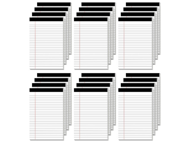 24 Pack of Note Pads 5' x 8' Legal Pads 30 Sheets Notepad College Ruled Small Writing Pads Perforated Pages Paper Pads 80GSM Heavyweight Paper Note...