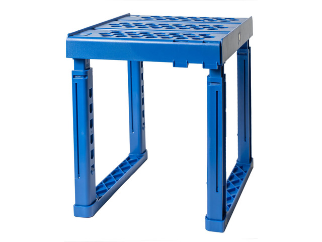 Locker Organizer Shelf Adjustable Width and Height, Ideal Locker for School, Office, and Gym Lockers (Blue)
