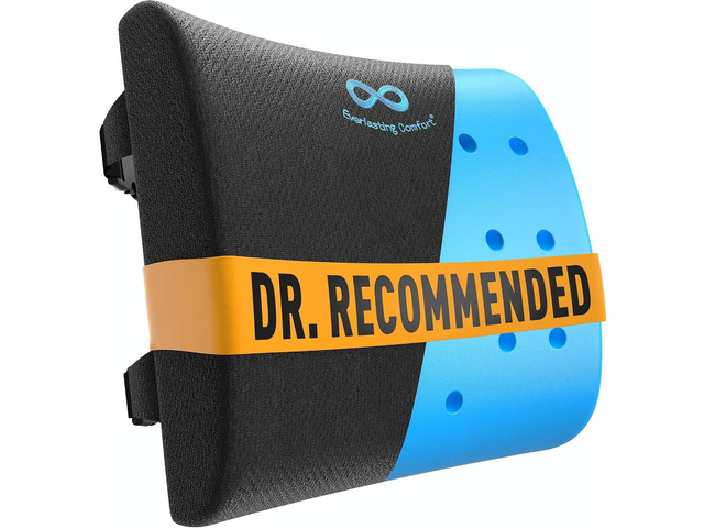 Lumbar Support Pillow for Office Chair - Improves Posture, Promotes Back Pain Relief - Superior Back Support for Gaming and Desk Chairs - Lumbar...