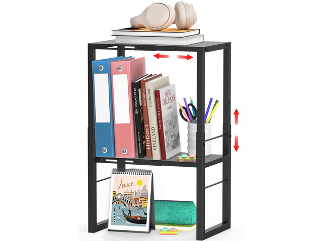 Locker Organizer Shelf, Metal Adjustable Width and Height, Ideal Locker for School, Office, and Gym Lockers, Extends Locker Storage Organization,...