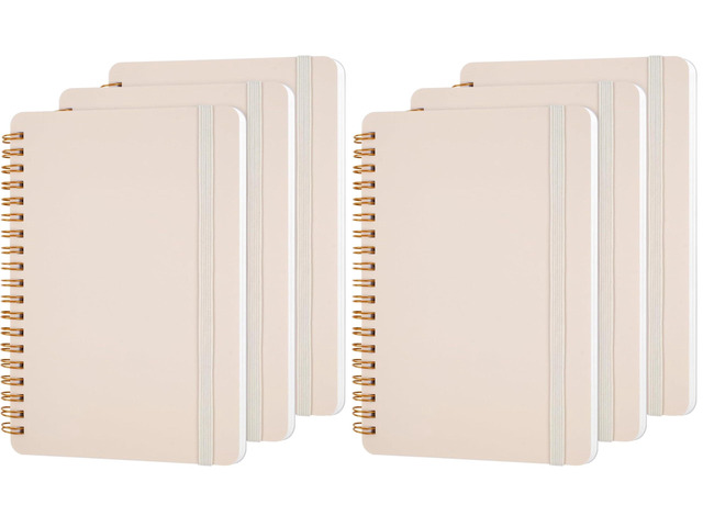 3 PCS Small Spiral Notebook 5x7, Notebooks for Note Taking, Beige Spiral Journal Notebook, Work Notebook Small Notebooks 5x7 with Strap, Cute...