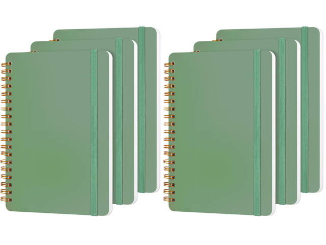 3 PCS Small Spiral Notebook 5x7, Notebooks for Note Taking, Green Spiral Journal Notebook, Work Notebook Small Notebooks 5x7 with Strap, Cute...