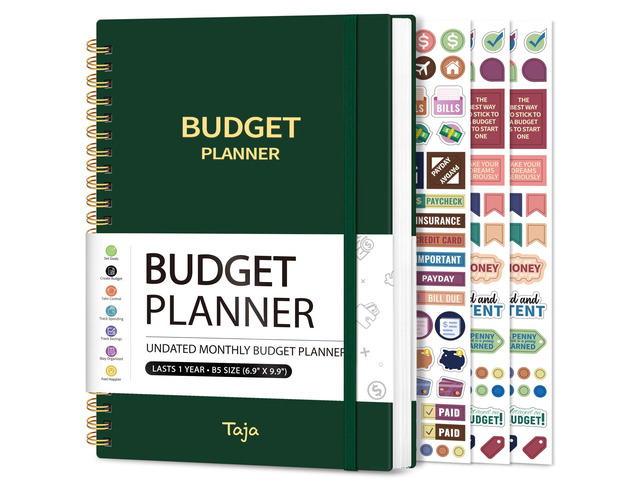 Budget Planner, Undated Budget Book with Expense Tracker, 6.9' x 9.9' Monthly Budget Planner Bill Organizer, Account Book to Track Money and...