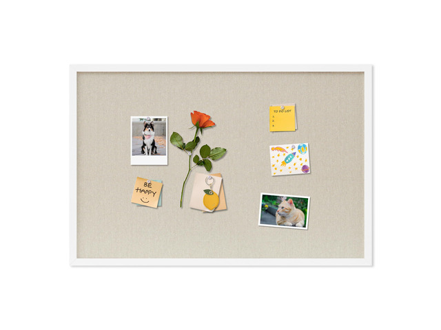 Cork Board with Linen White,Bulletin Board 30'x20' Hanging Corkboards for Office Home School Message Board or Vision Board Decoration