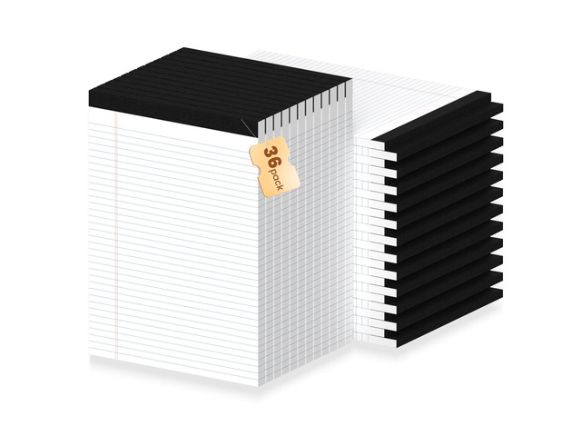 36pcs Legal Pads 8.5 x 11, Perforated White Notepad 8.5x11, 50Sheets/Pad Writing Pads 8.5x11, College Ruled Thick Paper, Lined Note Pads with...