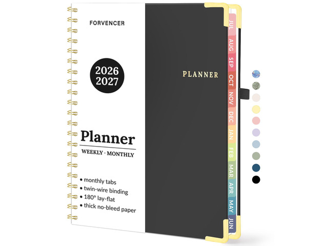 Academic Planner 2026-2027, Weekly & Monthly Hardcover Planner A4 Calendar Planner July 2026-June 2027, 8.5' X 11' Daily Agenda School Office...