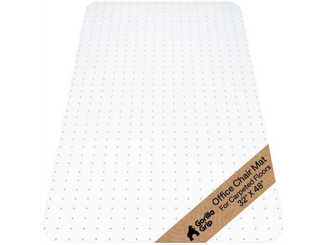 Office Chair Mat for Carpet Floors, Heavy Duty, 32x48 Clear Easy Glide Slip Resistant Mats Under Desk, Carpeted Floor Protector for Work and Gaming...