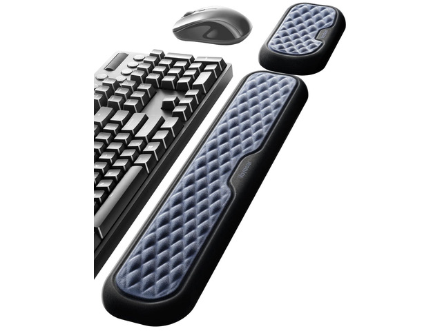 Wrist Rest for Keyboard and Mouse, Computer Ergonomic Wrist Support Pad, Soft Memory Foam Arm Cushion for Desk, Palm Hand Office Laptop Typing-Dark...