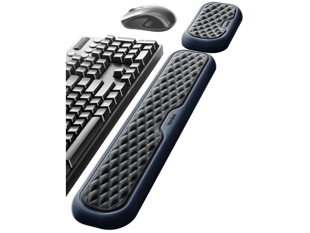 Wrist Rest for Keyboard and Mouse, Computer Ergonomic Wrist Support Pad, Soft Memory Foam Arm Cushion for Desk, Palm Hand Office Laptop Typing-Dark...