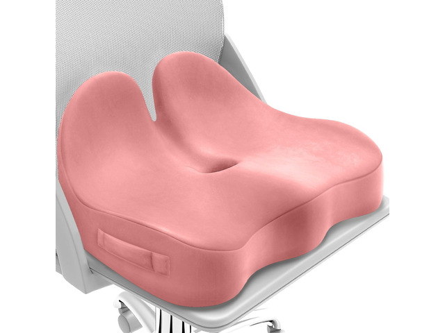 Extra Large Seat Cushion, Sciatica Support for Office Chair, Pink Ergonomic Office Chair Cushion for Hip & Tailbone Pain Relief, Memory Foam...