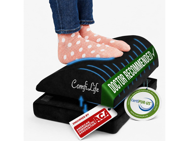 Foot Rest for Under Desk at Work Adjustable Desk FootRest for Office Chair, Gaming Accessories Ergonomic Teardrop Design for Back, Hip & Leg Pain...