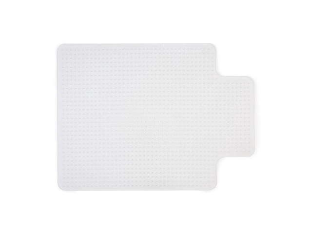 Office Chair Mat, Clear, 48x36 Inch, Low-Pile Carpet, with Lip Extended under-desk coverage and smooth glide for carpeted office floors