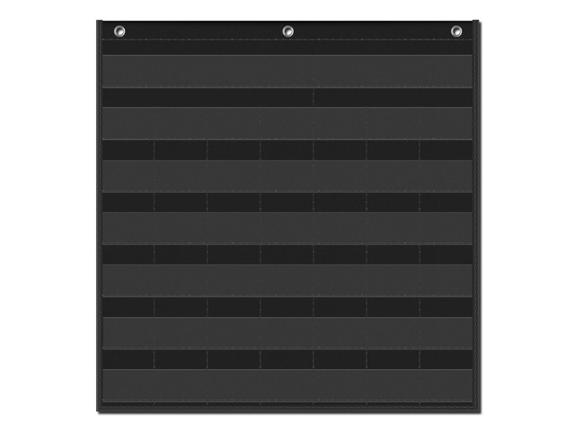 Classroom Monthly Calendar Pocket Chart for 2.75 * 2.75 Cards,Homeschool Supplies and Classroom Must Haves! Only Chart(Black)