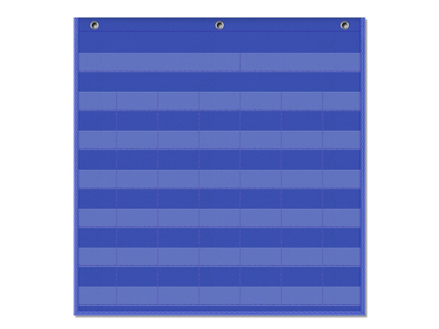 Classroom Monthly Calendar Pocket Chart for 2.75 * 2.75 Cards,Homeschool Supplies and Classroom Must Haves! Only Chart(Blue)