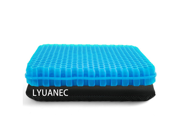 Gel Seat Cushion for Long Sitting - 16.5' x 14.5' x 2.4' (Extra ThickSoft) Zero Gel Cushions for Pressure Relief, Honeycomb Gel Seat Cushion,...