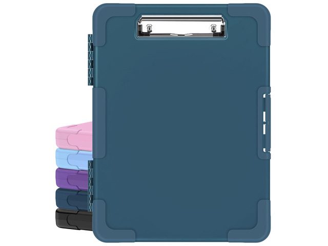 Toughest Clipboard with Storage, Clip Boards 8.5x11 with Pen Pouch Rubber Corner, Heavy Duty, Extra Nylon Pouch, High Capacity, Organization Box...
