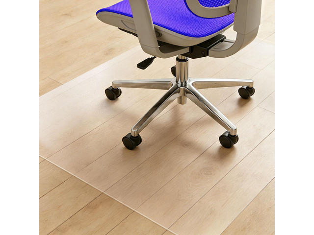 Clear Chair Mat for Hard Floor, 36' x 48' Heavy Duty Desk Mat, Rectangle Durable Thick PVC, Anti-slip Grip Backing, Smooth Rolling Surface,...