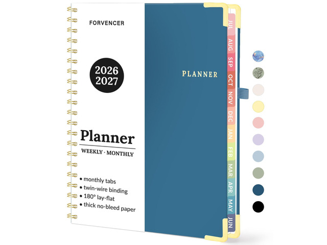 Academic Planner 2026-2027, Weekly & Monthly Hardcover Planner A4 Calendar Planner July 2026-June 2027, 8.5' X 11' Daily Agenda, School Office...