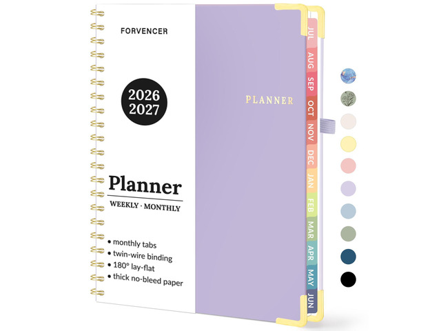 Academic Planner 2026-2027, Weekly & Monthly Hardcover Planner A4 Calendar Planner July 2026-June 2027, 8.5' X 11' Daily Agenda, School Office...
