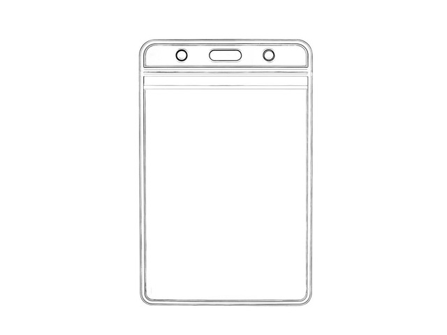 Vertical ID Badge Holders Sealable Waterproof Clear Plastic Holder, Fits RFID/Proximity/Badge Swipe Cards or Credit Card (100Pcs, Vertical)