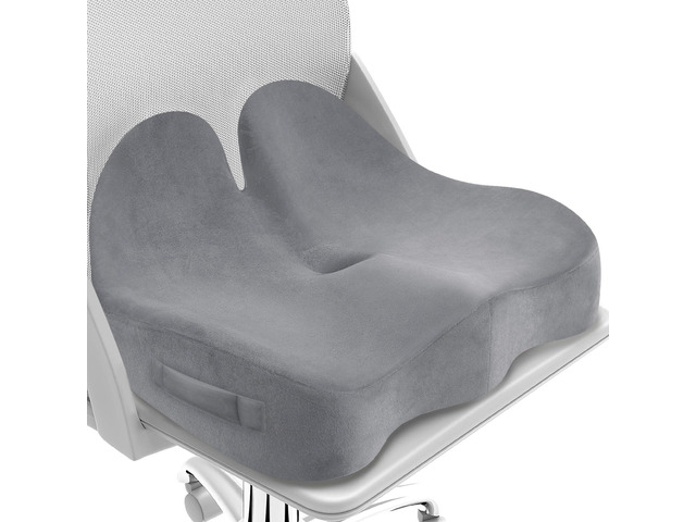 Extra Large Seat Cushion, Sciatica Support for Chair, Light Grey Ergonomic Office Chair Cushion for Hip & Tailbone Pain Relief, Memory Foam Cushion...