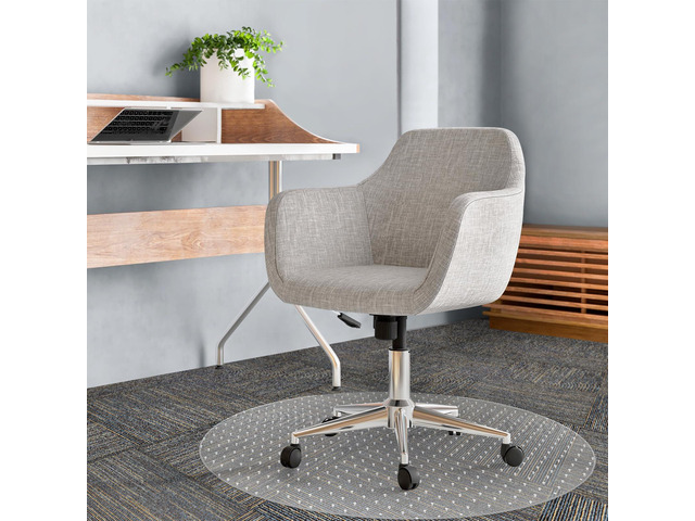Office Chair Mat for Low-Pile Carpet, 36 in Round, Carpet Protector Clear PVC With Anti-Slip Studs, Helps Reduce Carpet Wear From Chair Wheels,...