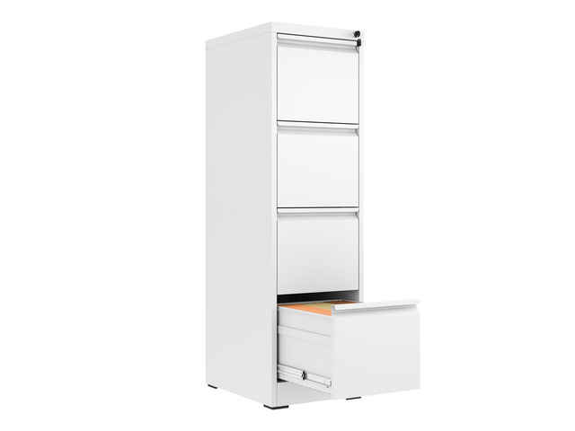 4 Drawer File Cabinet with Lock,Metal File Cabinet for Home Office White Vertical Filing Cabinets Heavy Duty Office Storage Cabinets for...
