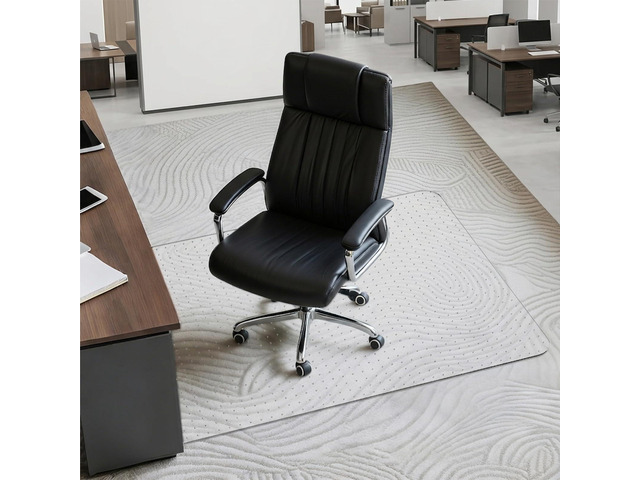 Office Chair Mat for Low-Pile Carpet 30' x 48', Compact Carpet Protector Clear PVC With Anti-Slip Studs, Compact Size Fits Small Desks &...