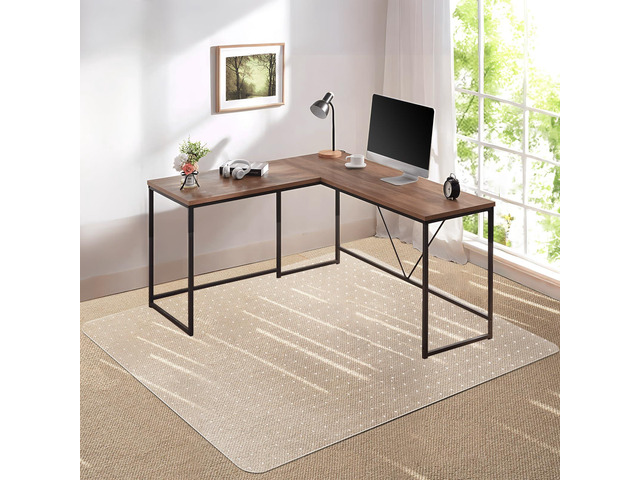 Desk Chair Mat for Carpet, 46'' x 72'' Rectangle Transparent Mats for Chairs Good for Desks, Office and Home, Easy Glide, Protects Floors for Low...