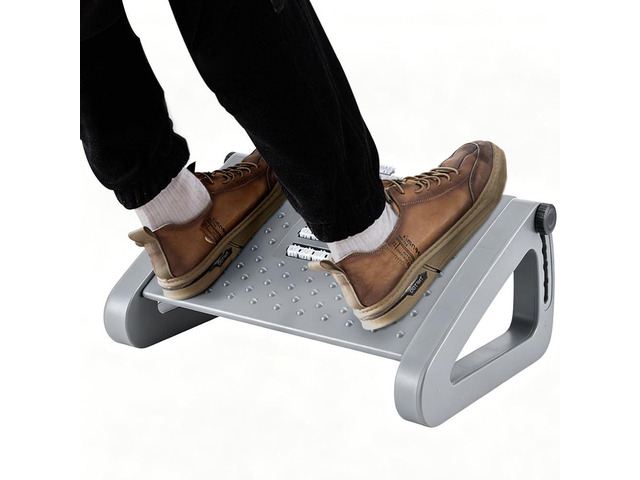 Foot Rest, Six Heights Adjustable Foot Rest Under Desk at Work Ergonomic Foots Stool for Under Office Desks, Under Desk Footrest with Foot Massage...