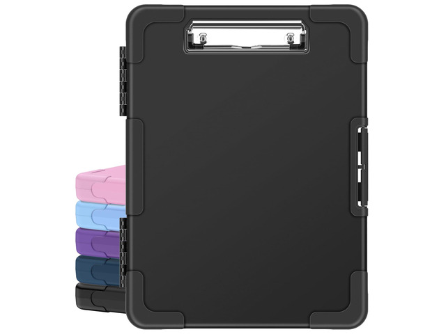 Toughest Clipboard with Storage, Clip Boards 8.5x11 with Pen Pouch Rubber Corner, Heavy Duty, Extra Nylon Pouch, High Capacity, Organization Box...