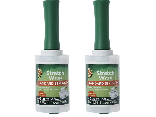 Brand Stretch Wrap Roll, Clear, 5 inches by 1000 feet, 285849, Set of 2
