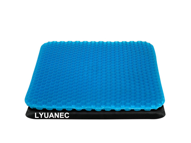 Gel Seat Cushion for Long Sitting - 20' x 20' x 1.8' (Extra ThickSoft) Zero Gel Cushions for Pressure Relief, Honeycomb Gel Seat Cushion, Ergonomic...