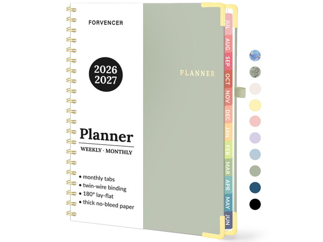 Academic Planner 2026-2027, Weekly & Monthly Hardcover Planner A4 Calendar Planner July 2026-June 2027, 8.5' X 11' Daily Agenda School Office...