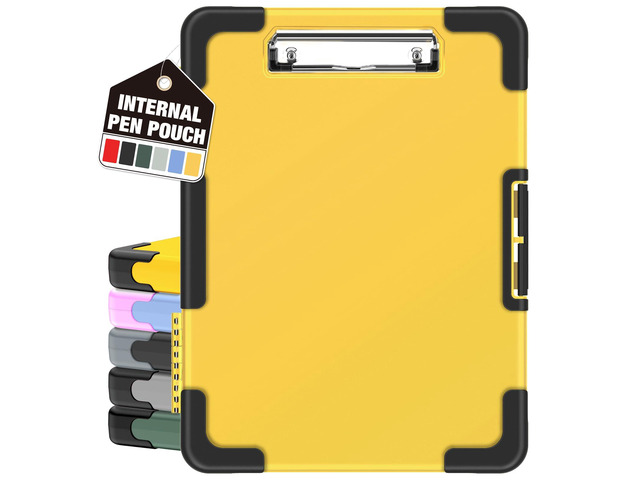 Toughest Clipboard with Storage, Clip Boards 8.5x11 with Pen Pouch Rubber Corner, Heavy Duty, Extra Nylon Pouch, High Capacity, Organization Box...