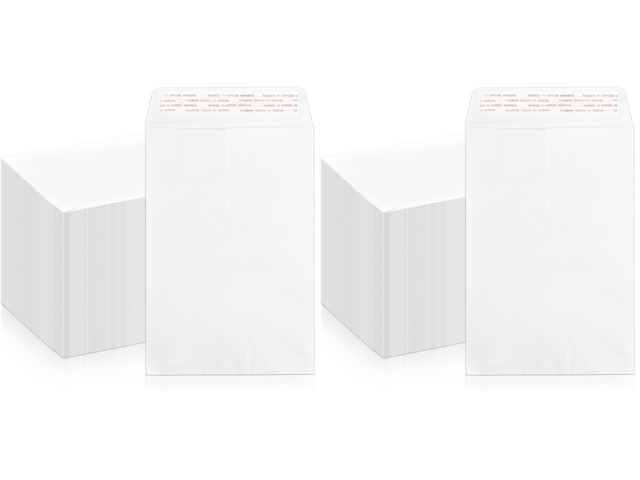 White 6x9 Catalog Envelopes, 250 PCS (Pack of 2)