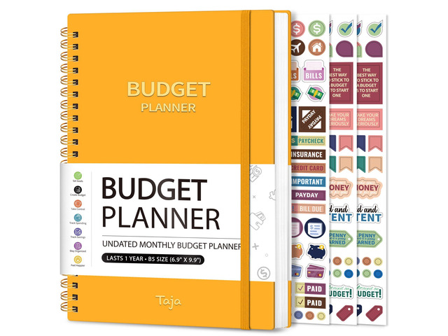 Budget Planner, Undated Budget Book with Expense Tracker, 6.9' x 9.9' Monthly Budget Planner Bill Organizer, Account Book to Track Money and...