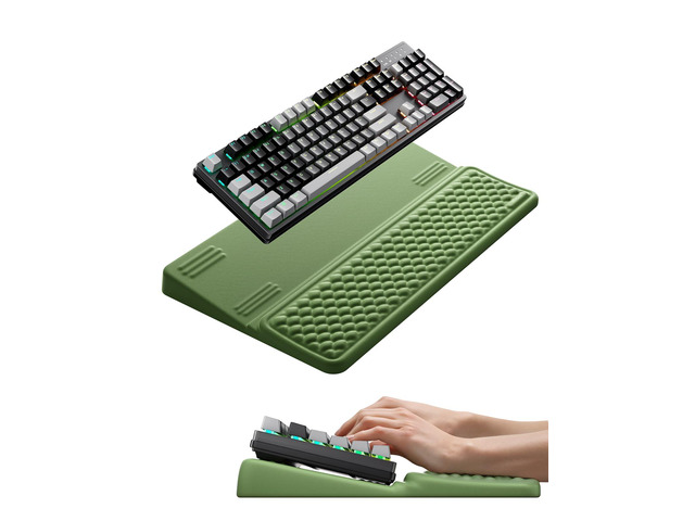 Extra-Large Wrist Rest with Keyboard Stand, Ergonomic Wrist Support Pad, Soft Memory Foam Wrist Cushion for Mechanical 100% Full-Size Keyboard,...
