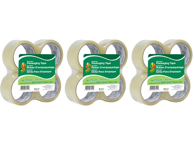 Brand Standard Packaging Tape Refills - 4 Rolls of Clear Packing Tape - Shipping, Mailing and Moving Supplies - 3' Core - 1.88 Inch x 54.6 Yards,...