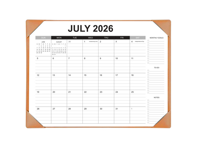 Desk Calendar 2026-2027 with Desk Mat 22' x 17' Large Desk Pad Calendar Runs from July 2026 to December 2027, Office Supplies Desktop Monthly...