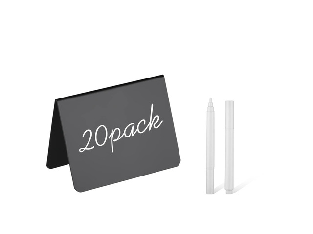 20 Pack 4'x3'Mini Chalkboard Signs for Chalk Sign for Food - Party - Buffet - Table Sign Chalkboard - Wedding - Bakery - Small Chalkboard Sign -...
