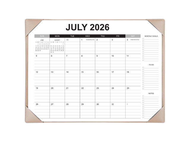 Desk Calendar 2026-2027 with Desk Mat 22' x 17' Large Desk Pad Calendar Runs from July 2026 to December 2027, Office Supplies Desktop Monthly...