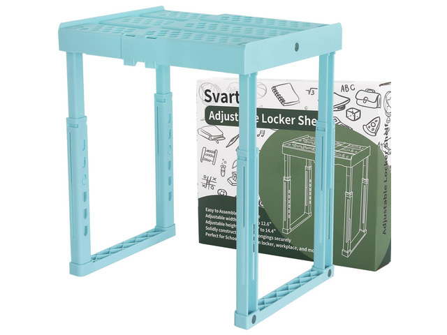 Adjustable Locker Shelf for School, Height and Width Adjustable Locker Organizer for Work, Stackable Locker Tools for Gym Lockers, Back to School...