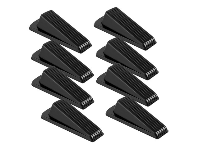 8 Pack Door Stoppers for Bottom of Door, 4.8x2.2x1.3in Door Stops, Rubber Door Stopper Wedge, Sturdy Stackable Door Stops for Floor