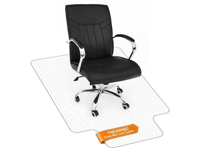 Chair Mat for Carpet- Low Pile (1/4' Thick) Carpet Protector for Office Gaming Computer Desk Chair. Heavy Duty Desk Chair Mat for Carpeted Floors,...