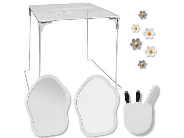 13 pcs Girls Locker Accessories, Locker Decorations Including Mirrors, whiteboards, Magnets and organizing Supplies. Ideal for Back-to-School...