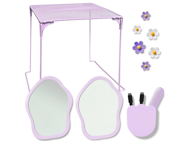 13 pcs Girls Purple Locker Accessories, Locker Decorations Including Mirrors, whiteboards, Magnets and organizing Supplies. Ideal for...