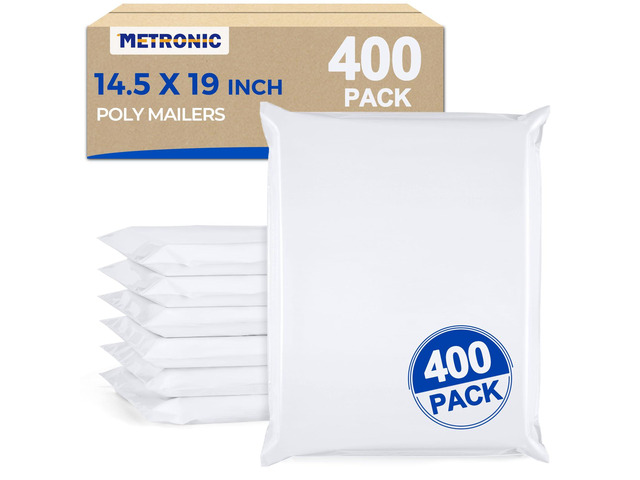 Large Poly Mailers 14.5x19 Inch 400PC Shipping Bags for Business Bulk Self Seal Mailers Poly Bags for Clothes Waterproof Shipping Envelopes Mailing...